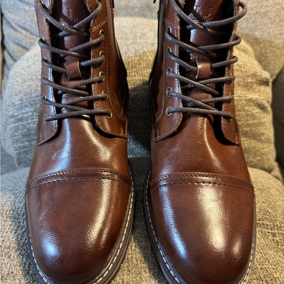 Men's Ashford Hayes Cade Brown Leather Boots Size 9 - Picture 3 of 8